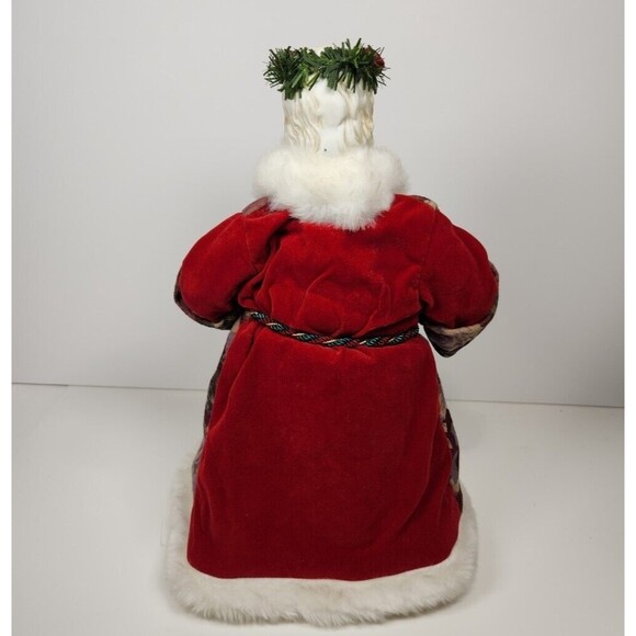 Vintage Santa Claus Tree Topper St. Nicholas Ceramic Head 12 in. Tall - Picture 4 of 8